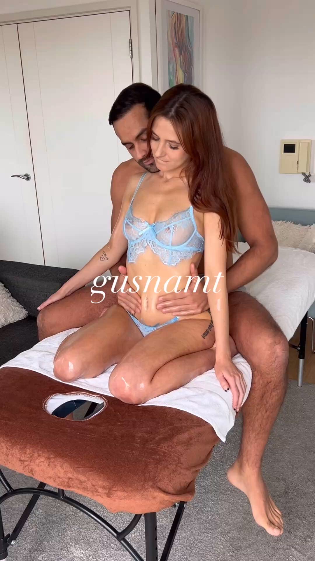 Erotic massage porn video with onlyfans model gusnamt <strong>@gusnamt</strong>