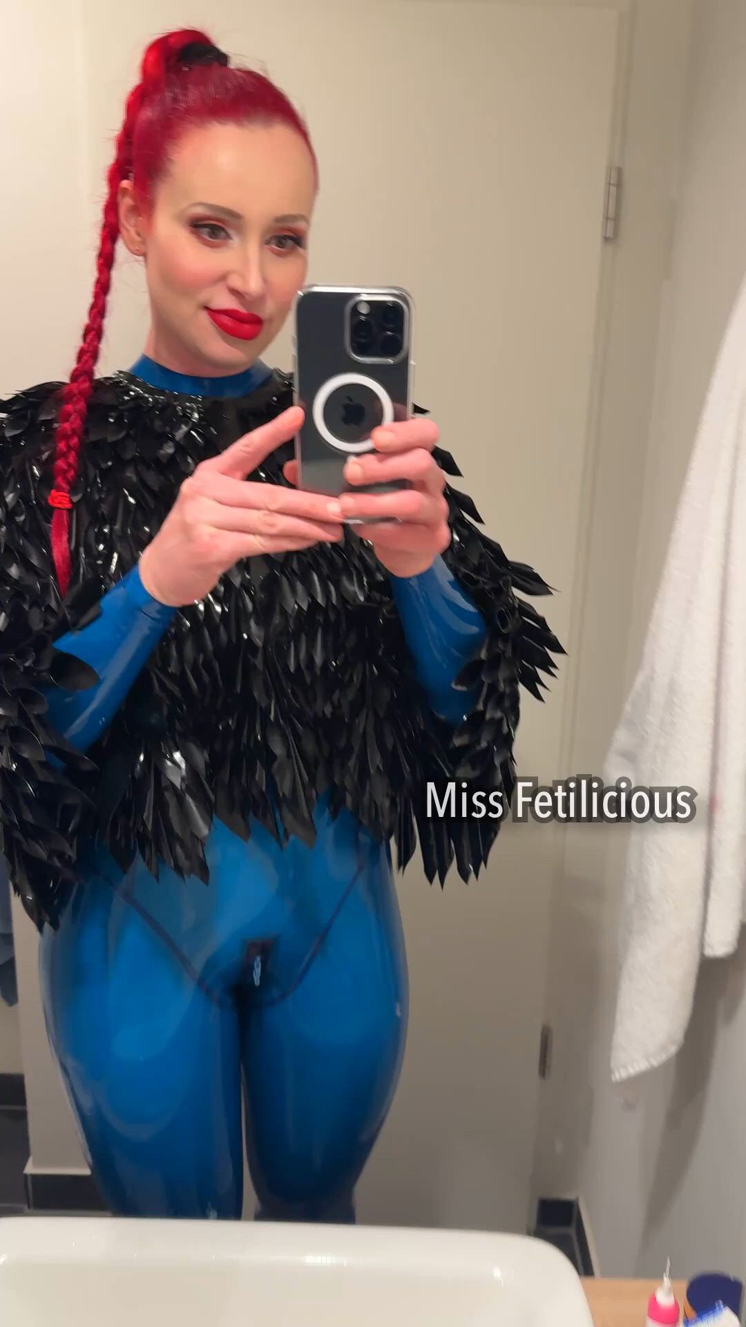 Catsuit porn video with onlyfans model missfetilicious <strong>@mfetilicious</strong>