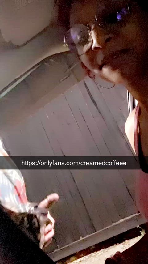 Blowjob porn video with onlyfans model creamedcoffee <strong>@weirdbrownsugar</strong>