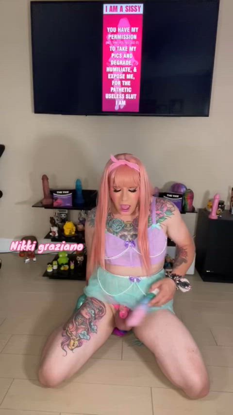 Sissy porn video with onlyfans model Nikki graziano <strong>@delilahandnikki</strong>