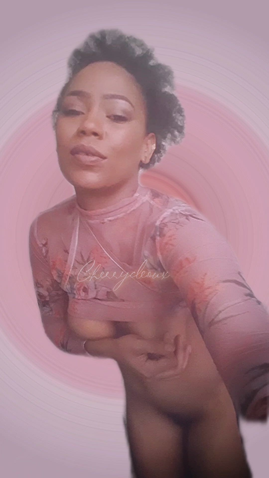 Afro porn video with onlyfans model cherrycleoux <strong>@cherrycleou</strong>